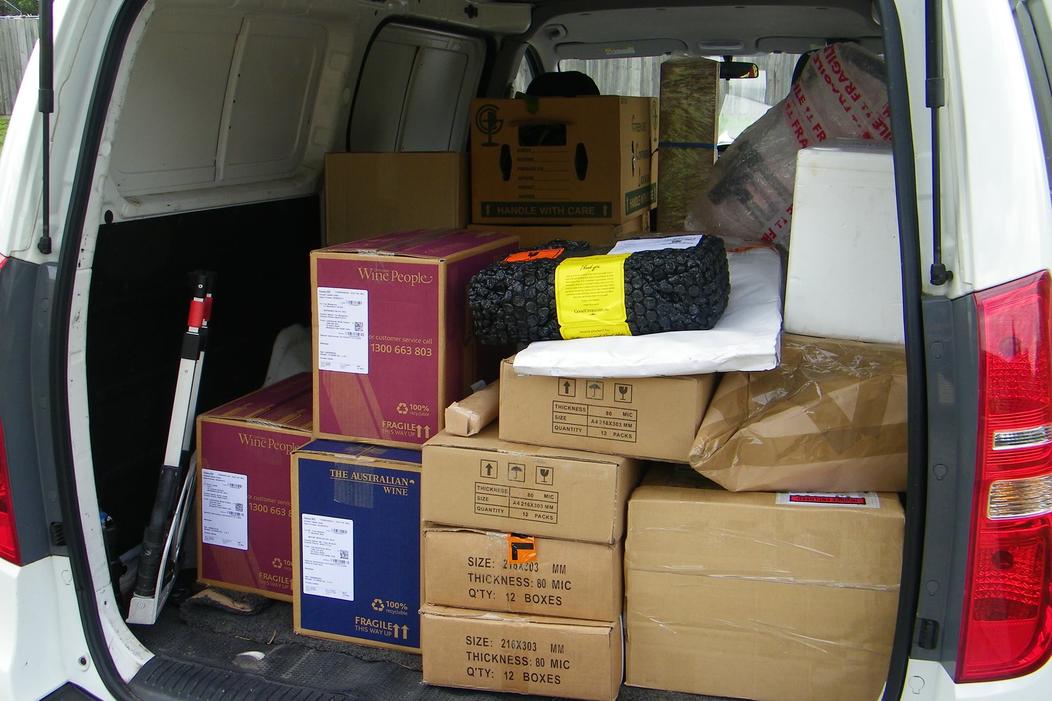 Delivery from a shop to their customers